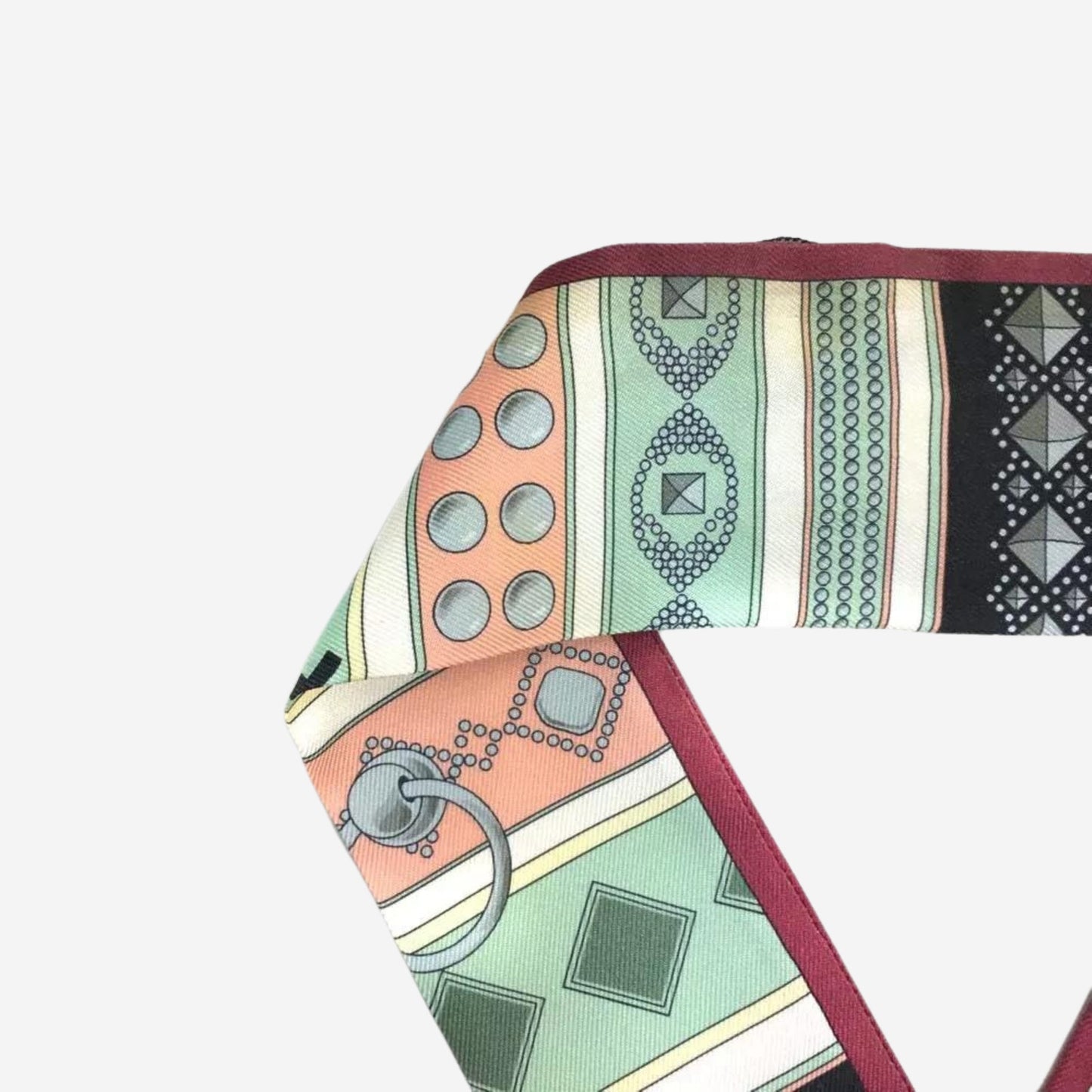 Hermes Colliers de Chiens Multicolor Silk Twilly