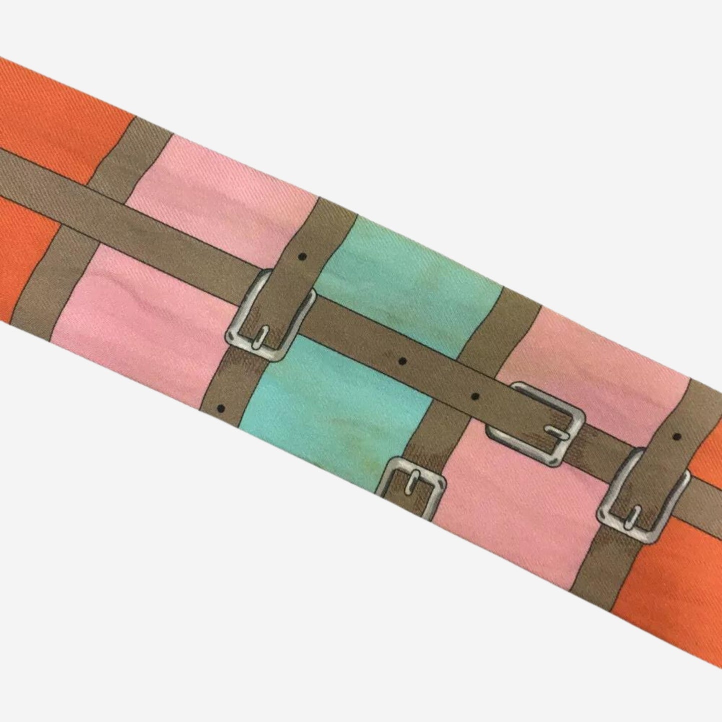 Hermes Mors a Jouets Multicolor Silk Twilly