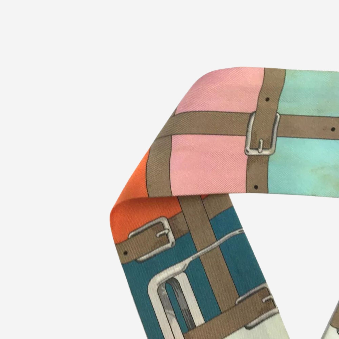 Hermes Mors a Jouets Multicolor Silk Twilly
