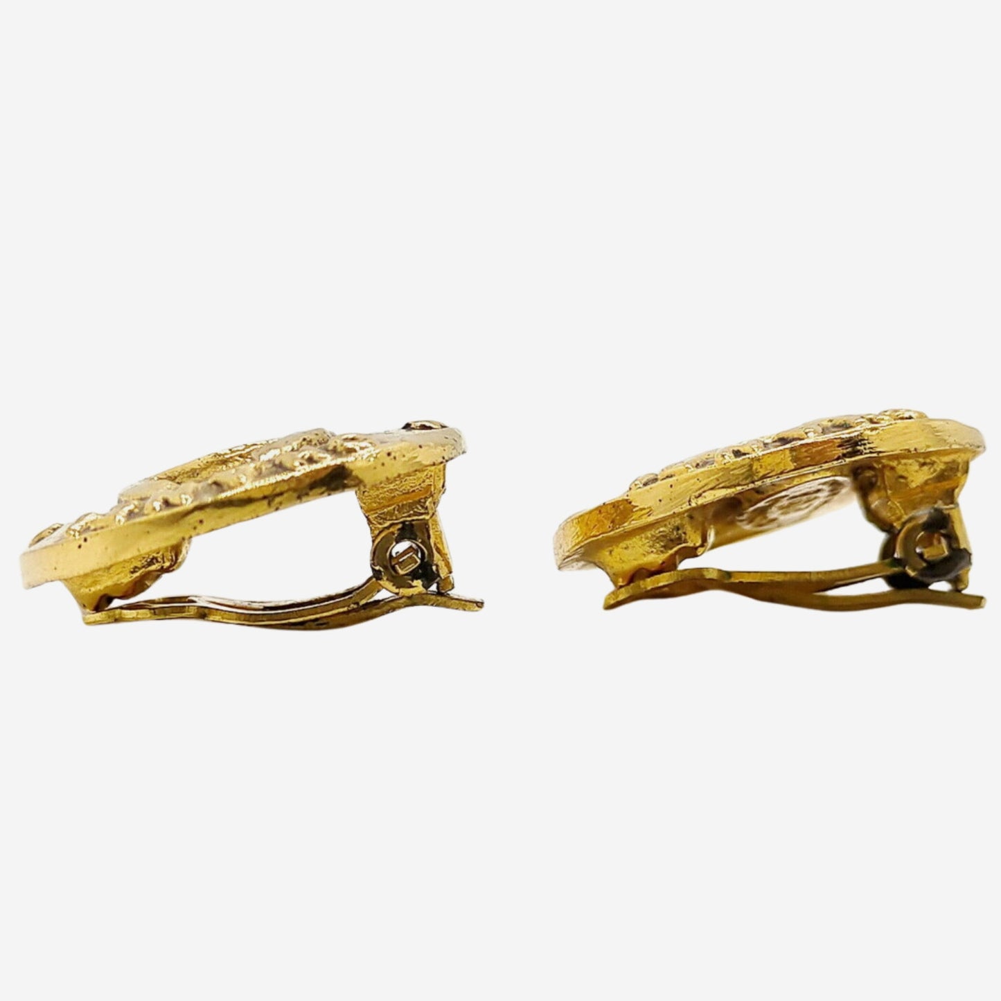 Chanel 24k Gold-Plated Clip-on Earrings