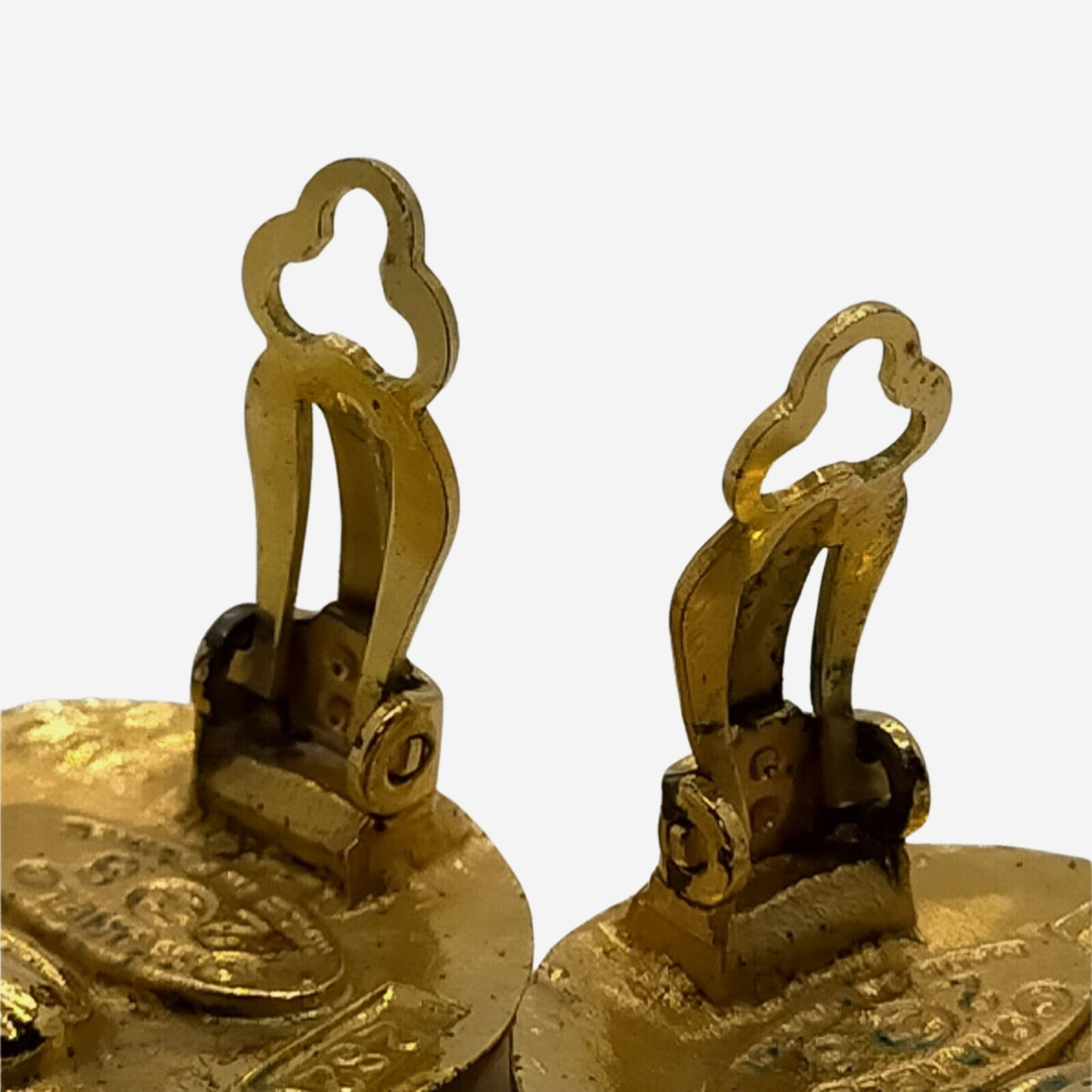 Chanel 24k Gold-Plated Clip-on Earrings