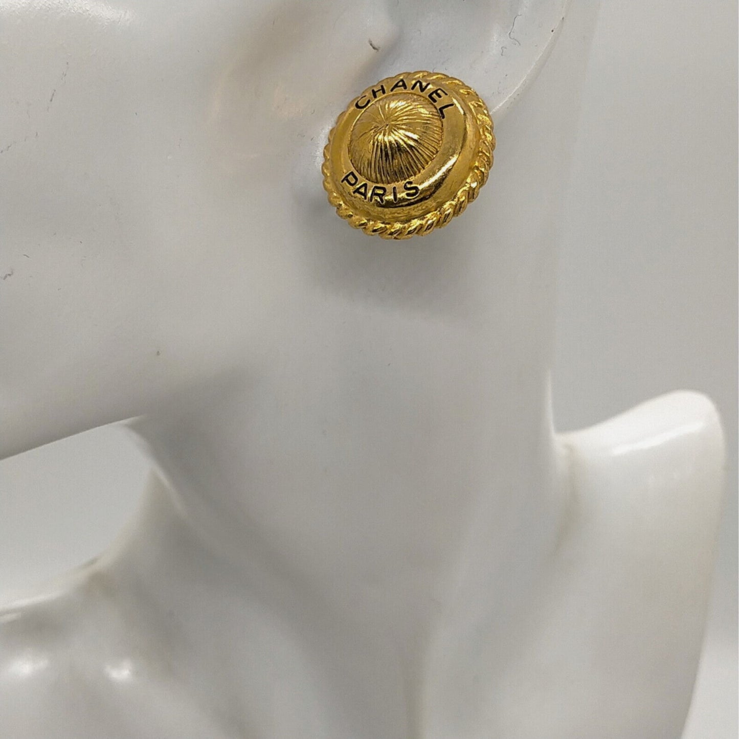 Chanel 24k Gold-Plated Clip-on Earrings