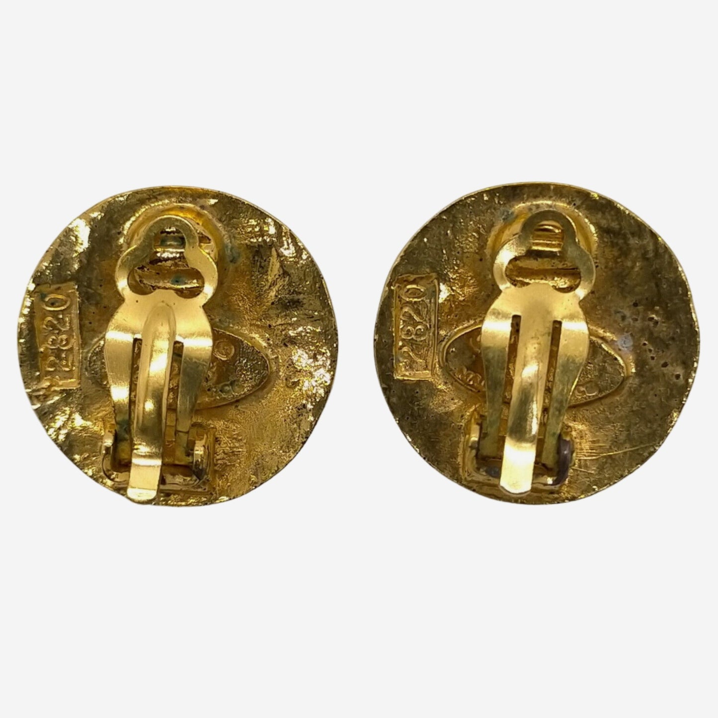 Chanel 24k Gold-Plated Clip-on Earrings