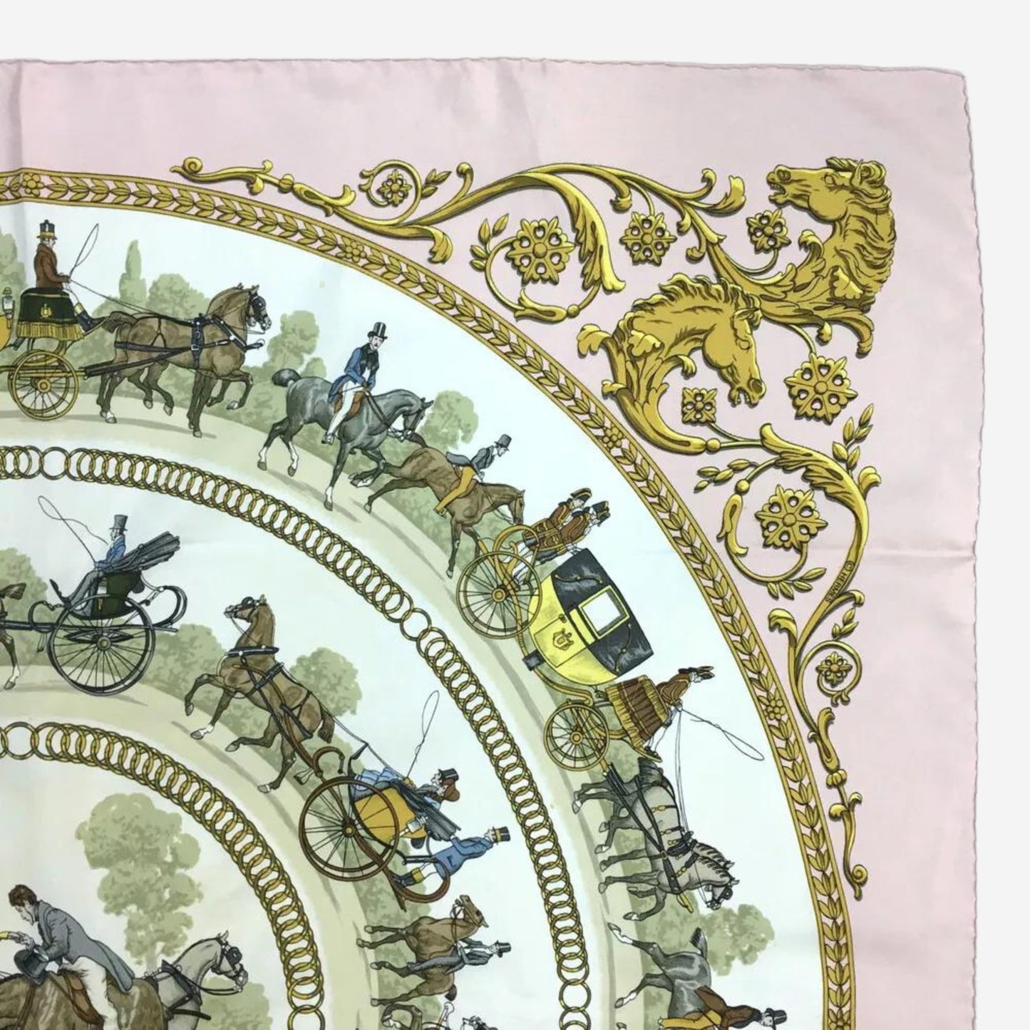 Hermes La Promenade de Longchamps Silk Scarf, Carre 90