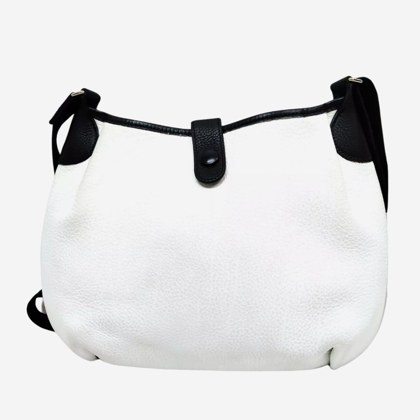 Hermes White and Black Rodeo II Bag