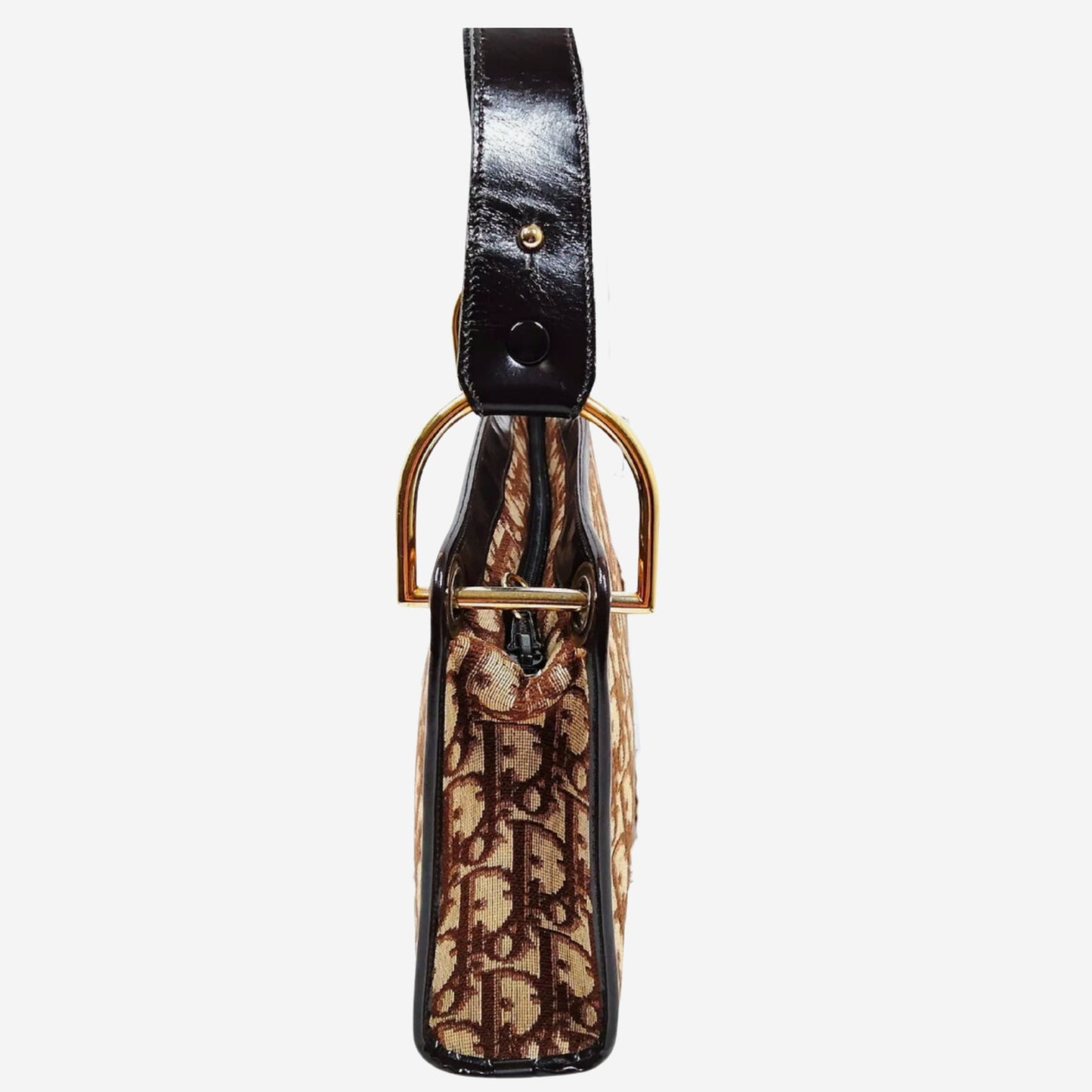 Christian Dior Brown Monogram Trotter Shoulder Bag