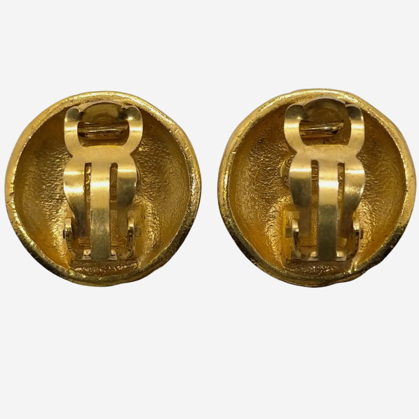 Chanel 24k Gold-Plated Clip-on Earrings