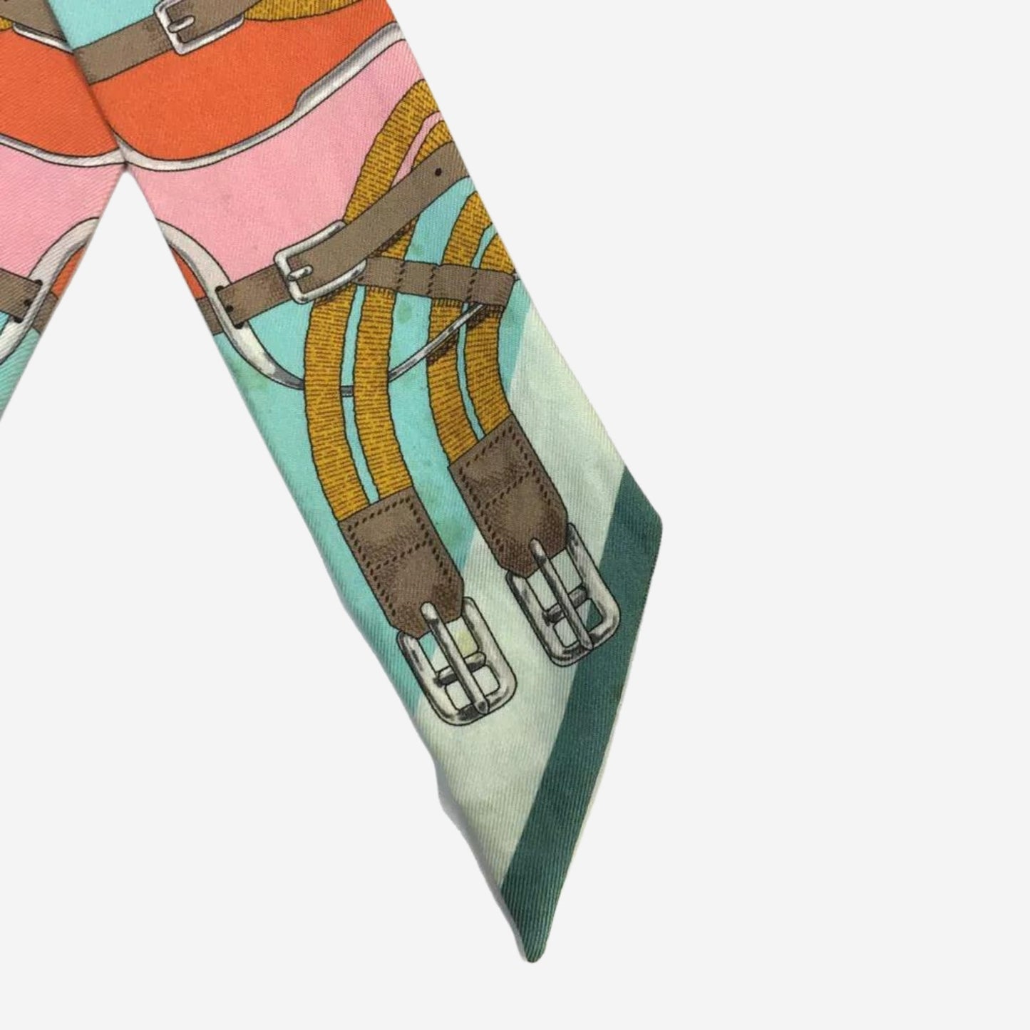 Hermes Mors a Jouets Multicolor Silk Twilly