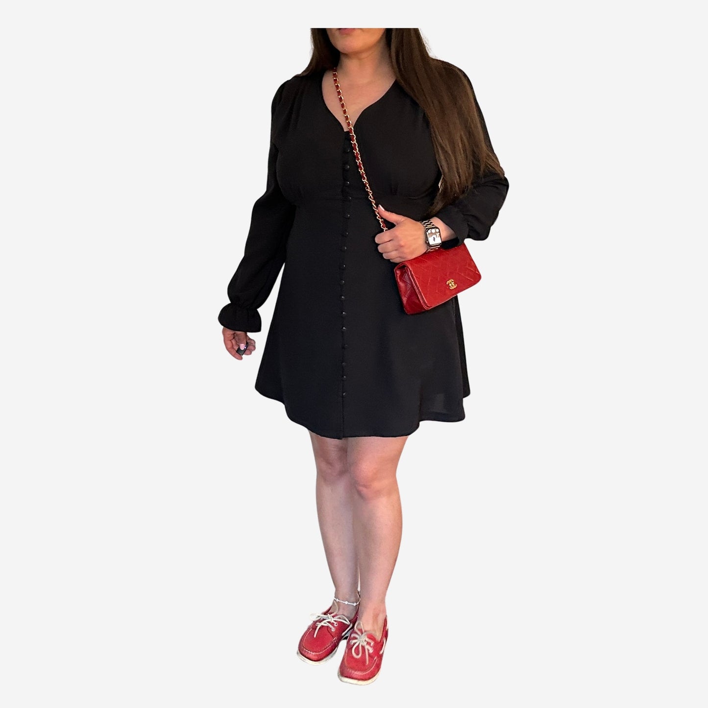 Chanel Red Lambskin Small Single Flap