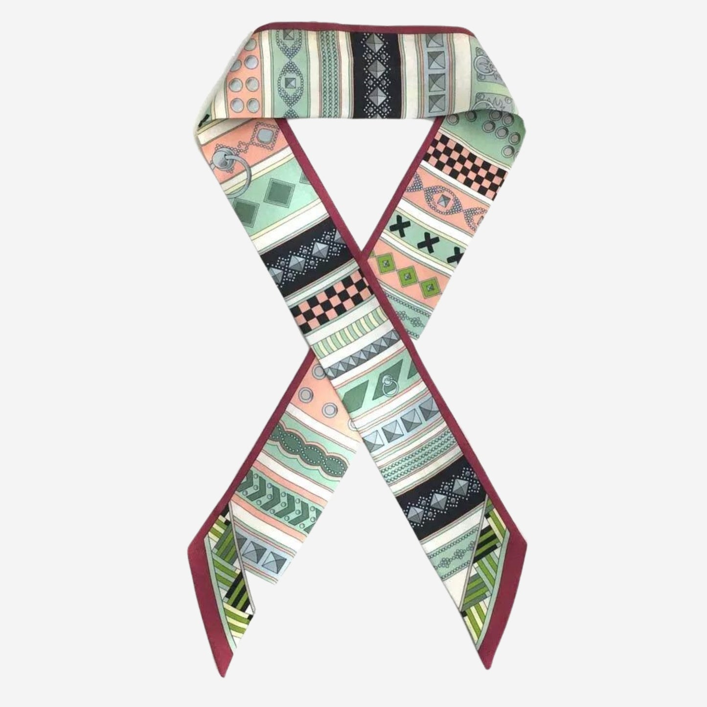 Hermes Colliers de Chiens Multicolor Silk Twilly