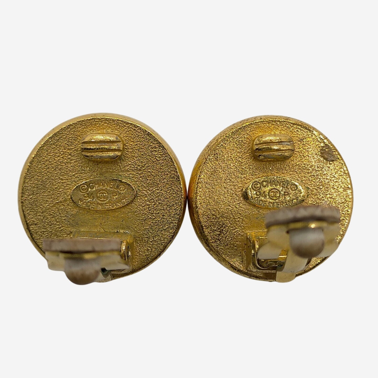Chanel 24k Gold-Plated Faux Pearl Clip-on Earrings