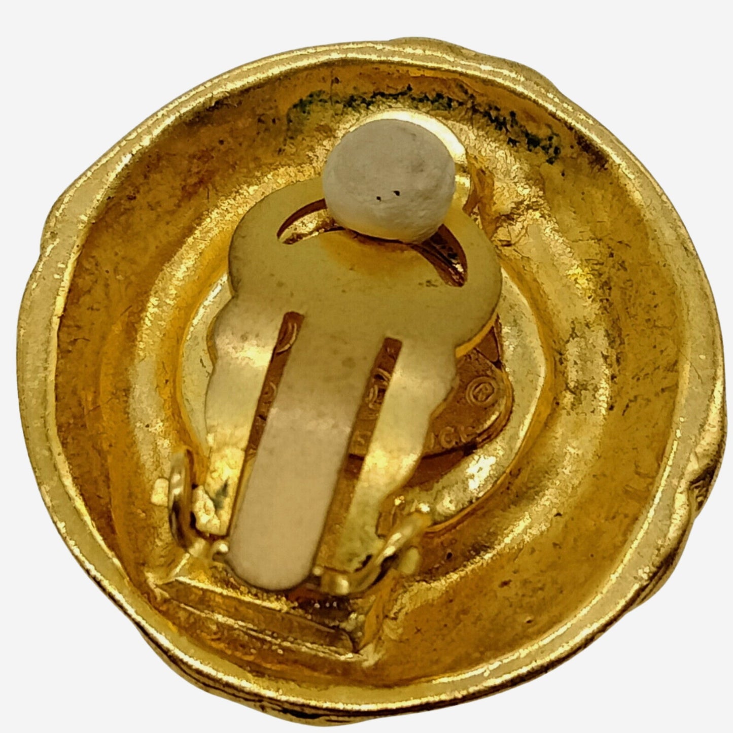Chanel 24k Gold-Plated Faux Pearl Clip-on Earrings