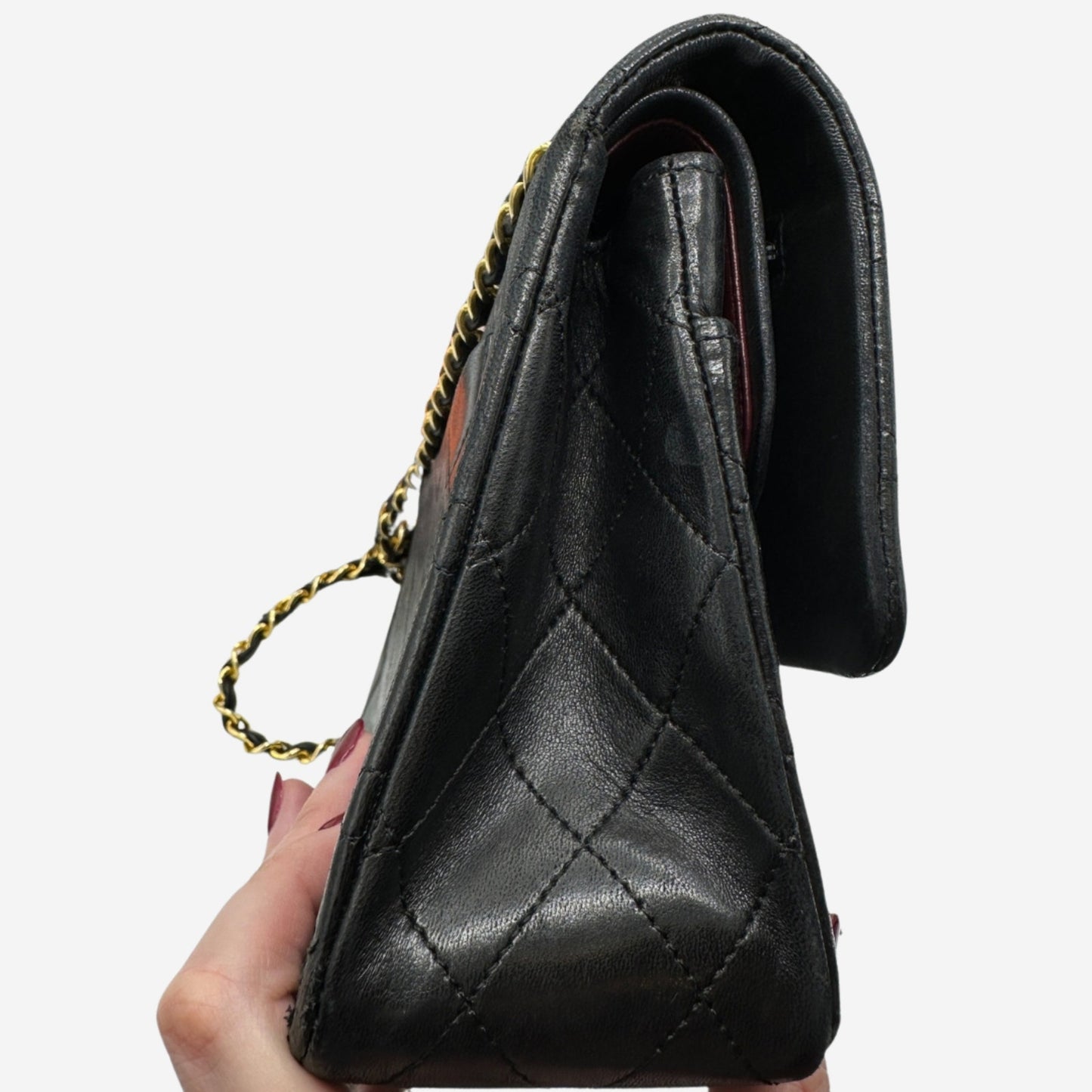 Chanel Black Medium Lambskin Classic Double Flap