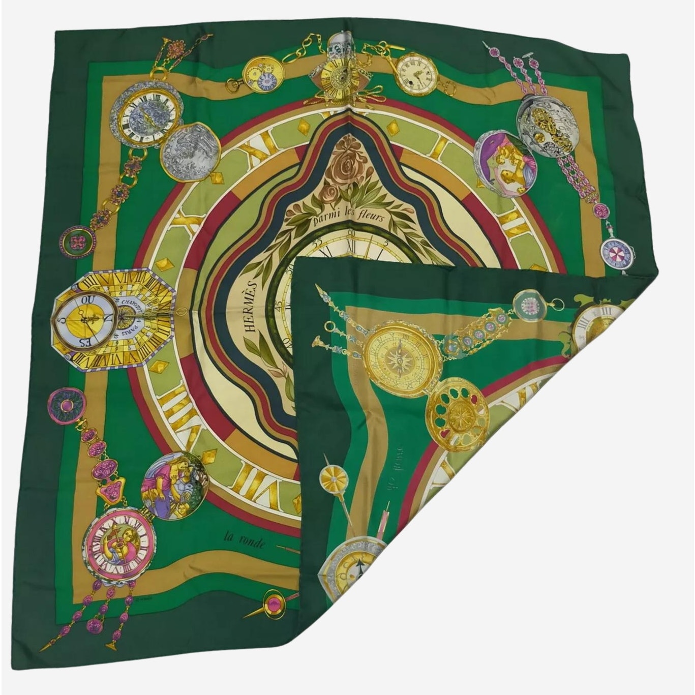 若者に人気のブランド La Hermes Ronde Scarf Silk Fleurs les Parmi Heures/ des 小物