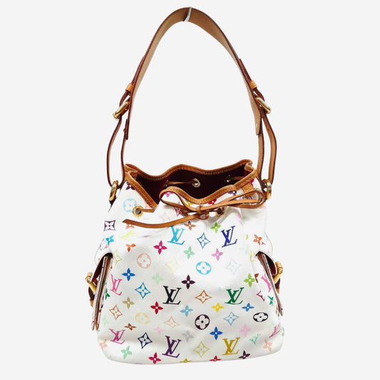 Louis Vuitton White Murakami Multicolor Petit Noe Bucket Bag