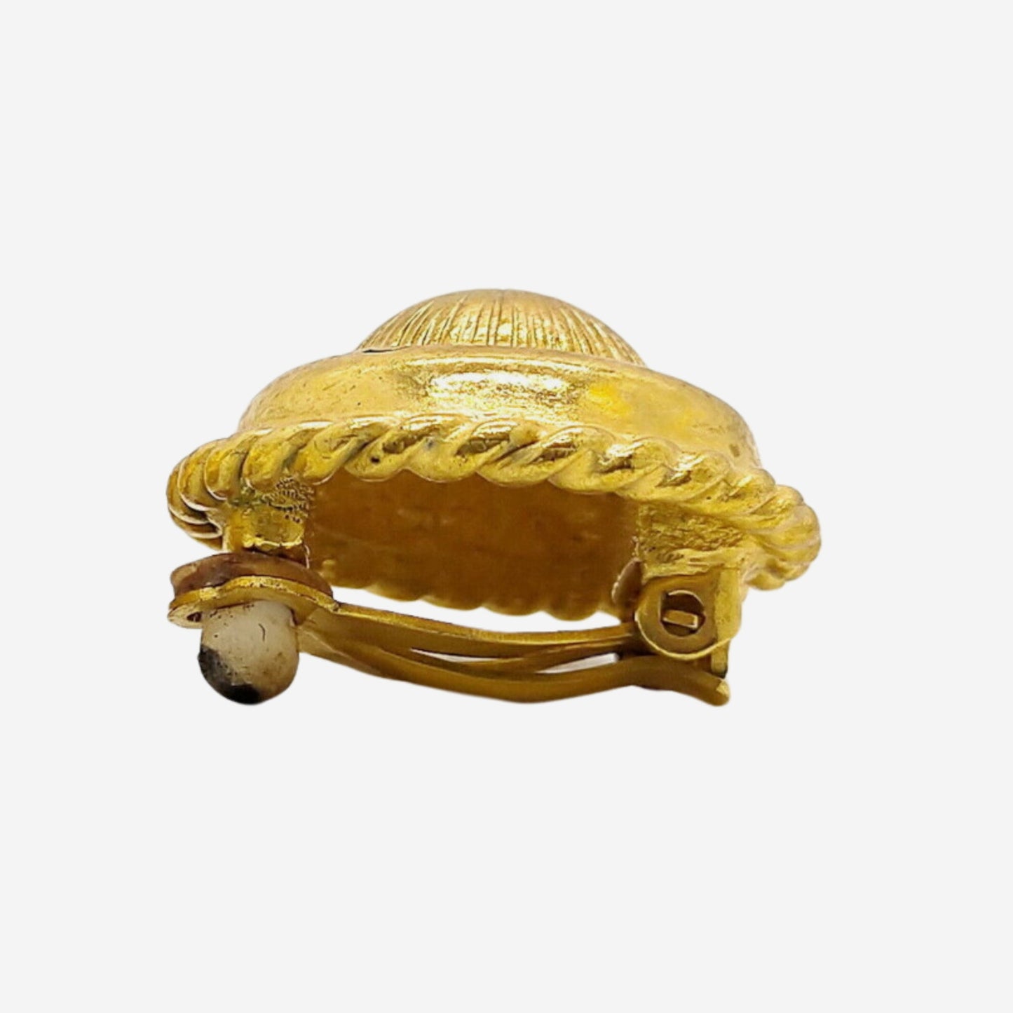 Chanel 24k Gold-Plated Clip-on Earrings