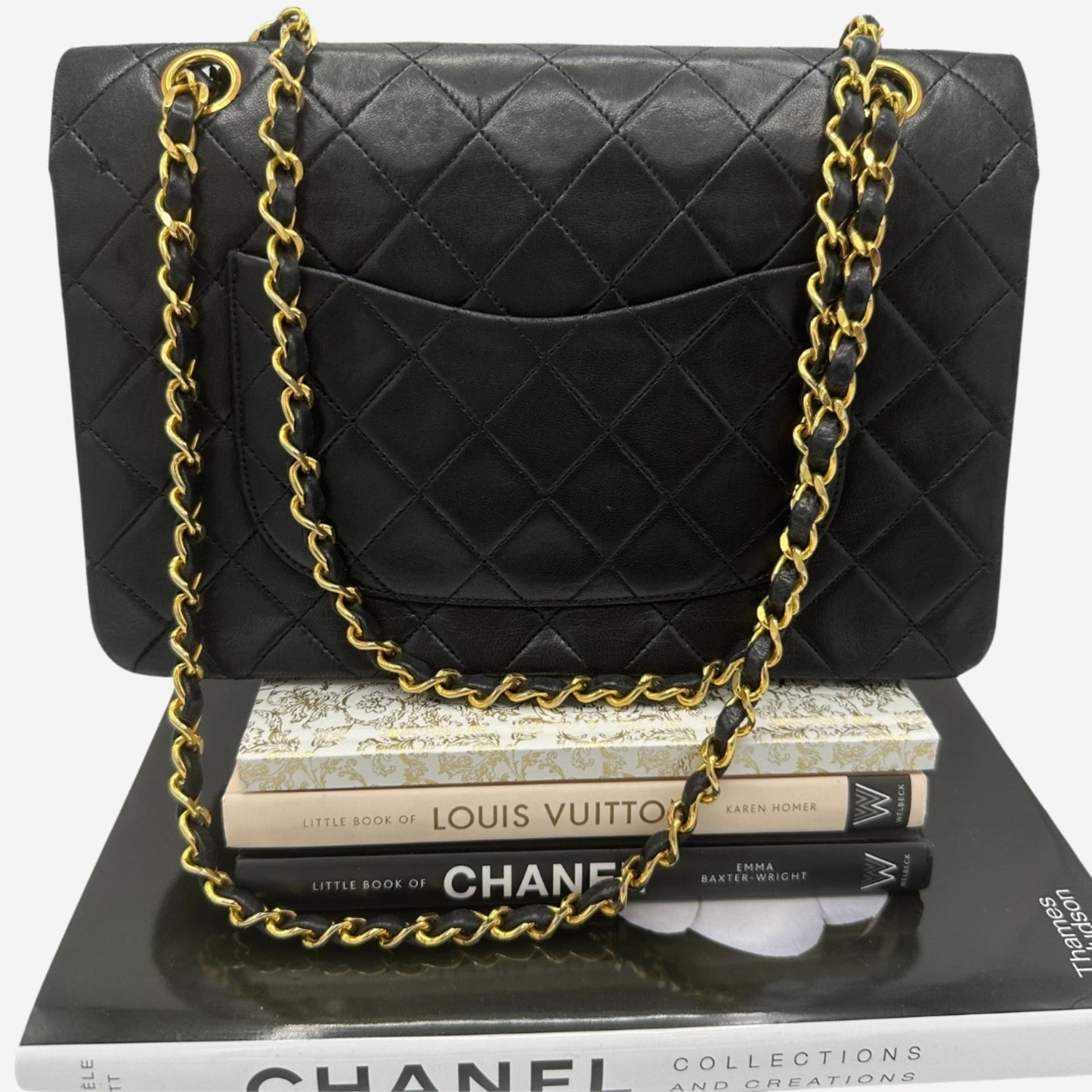 Chanel Black Medium Lambskin Classic Double Flap