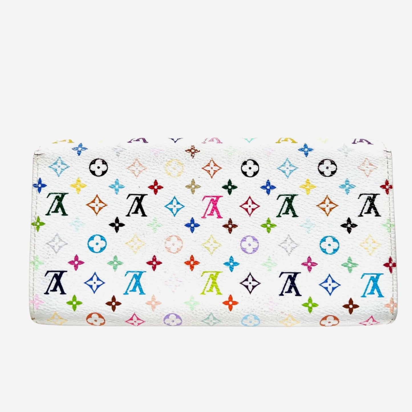 Louis Vuitton White Sarah Portefeuille Murakami Monogram Multicolor Wallet