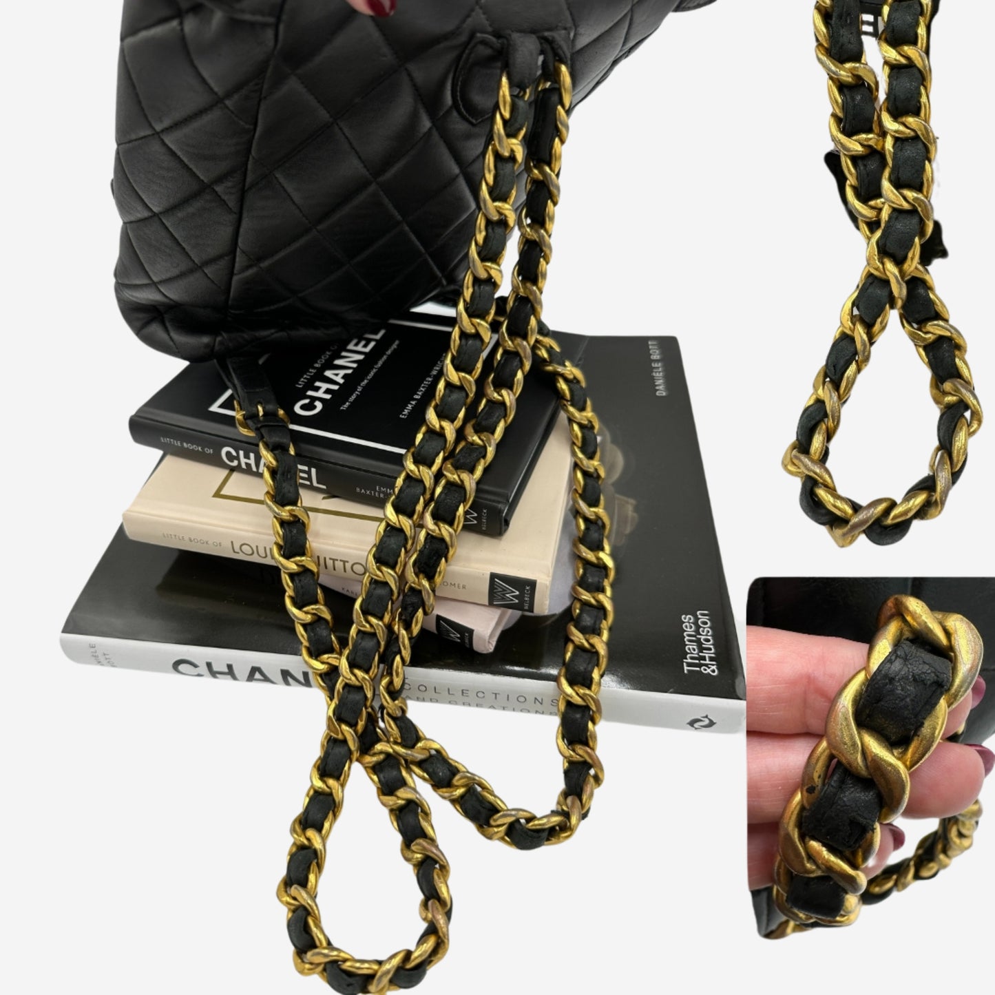 Chanel Black Lambskin Duma Quilted Mini Backpack