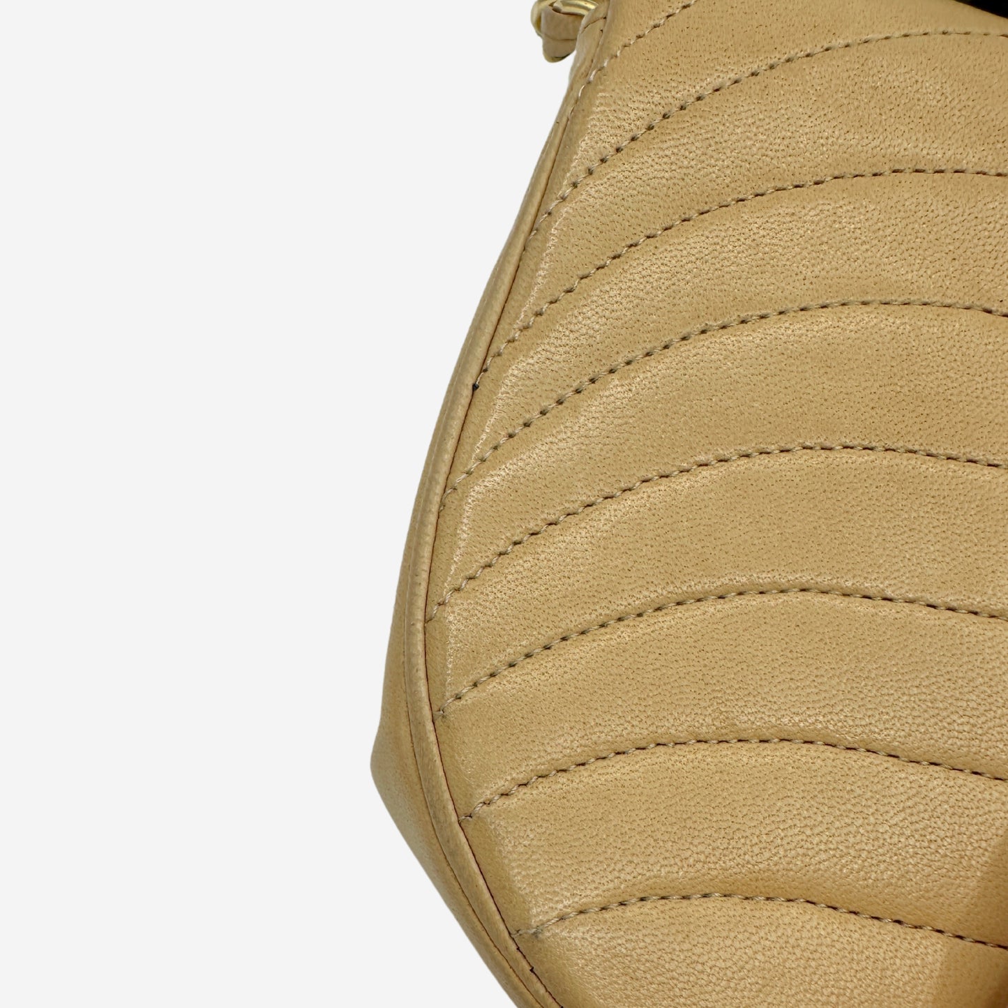 Chanel Beige Lambskin Halfmoon