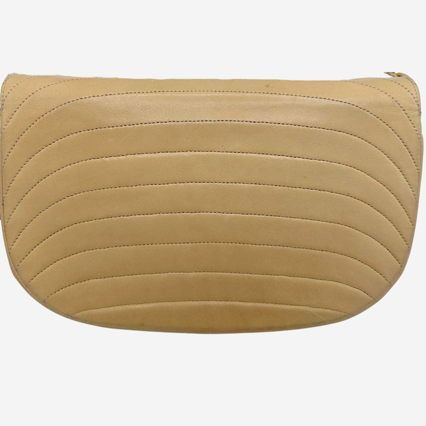 Chanel Beige Lambskin Halfmoon
