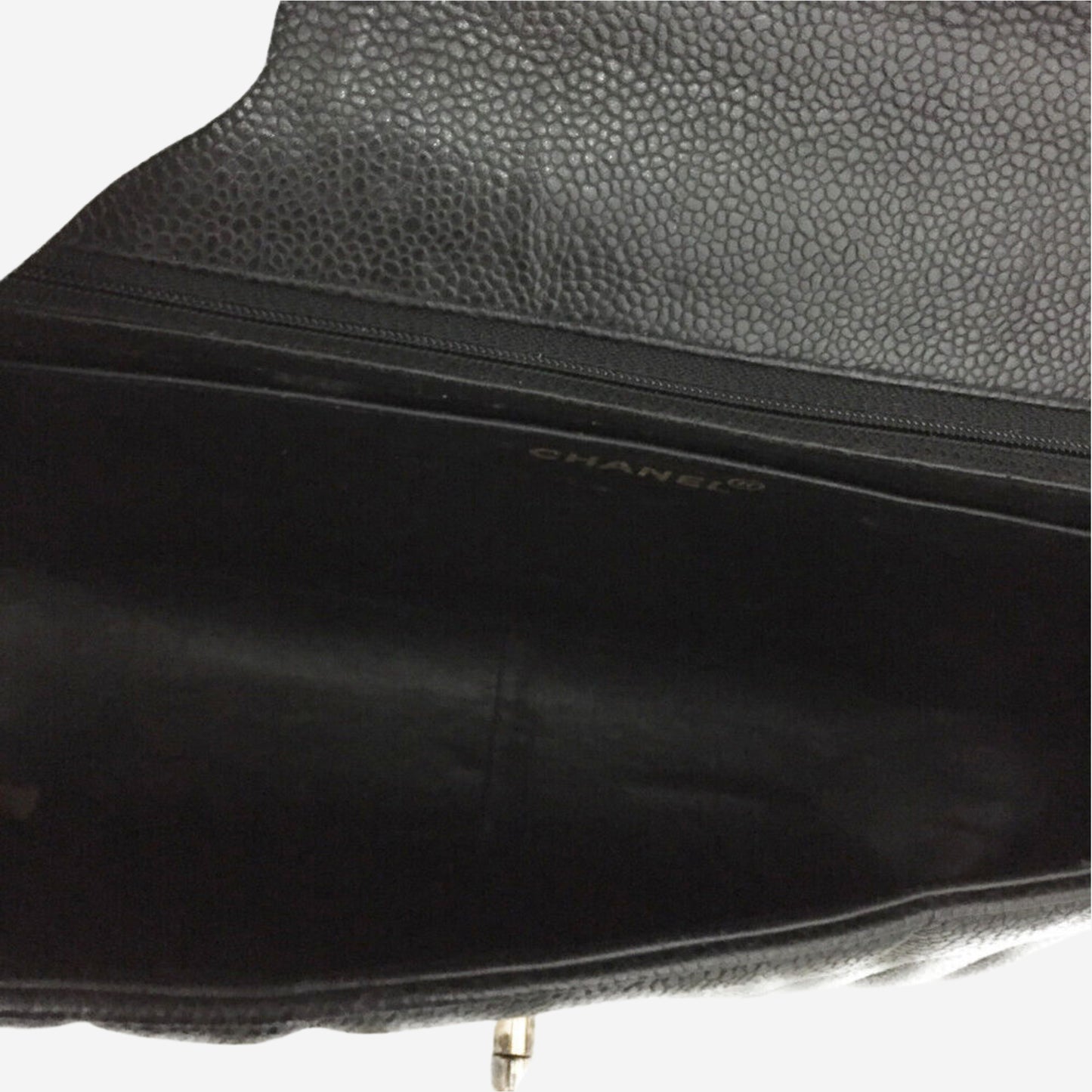 Chanel Black Caviar Vertical Jumbo Flap