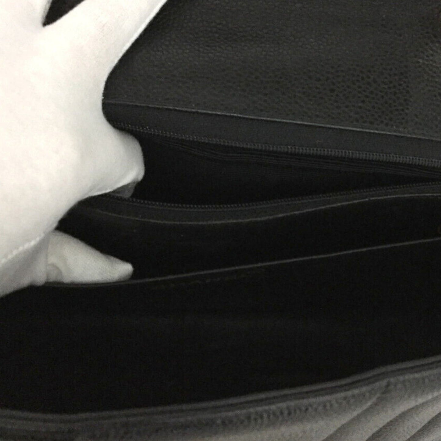 Chanel Black Caviar Vertical Jumbo Flap