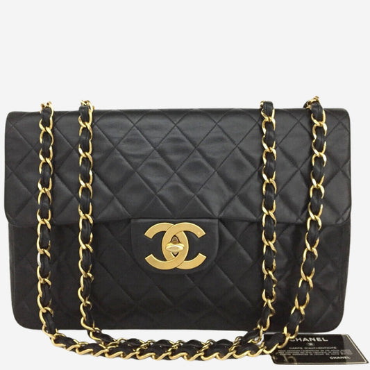 Chanel Black Lambskin Maxi Flap