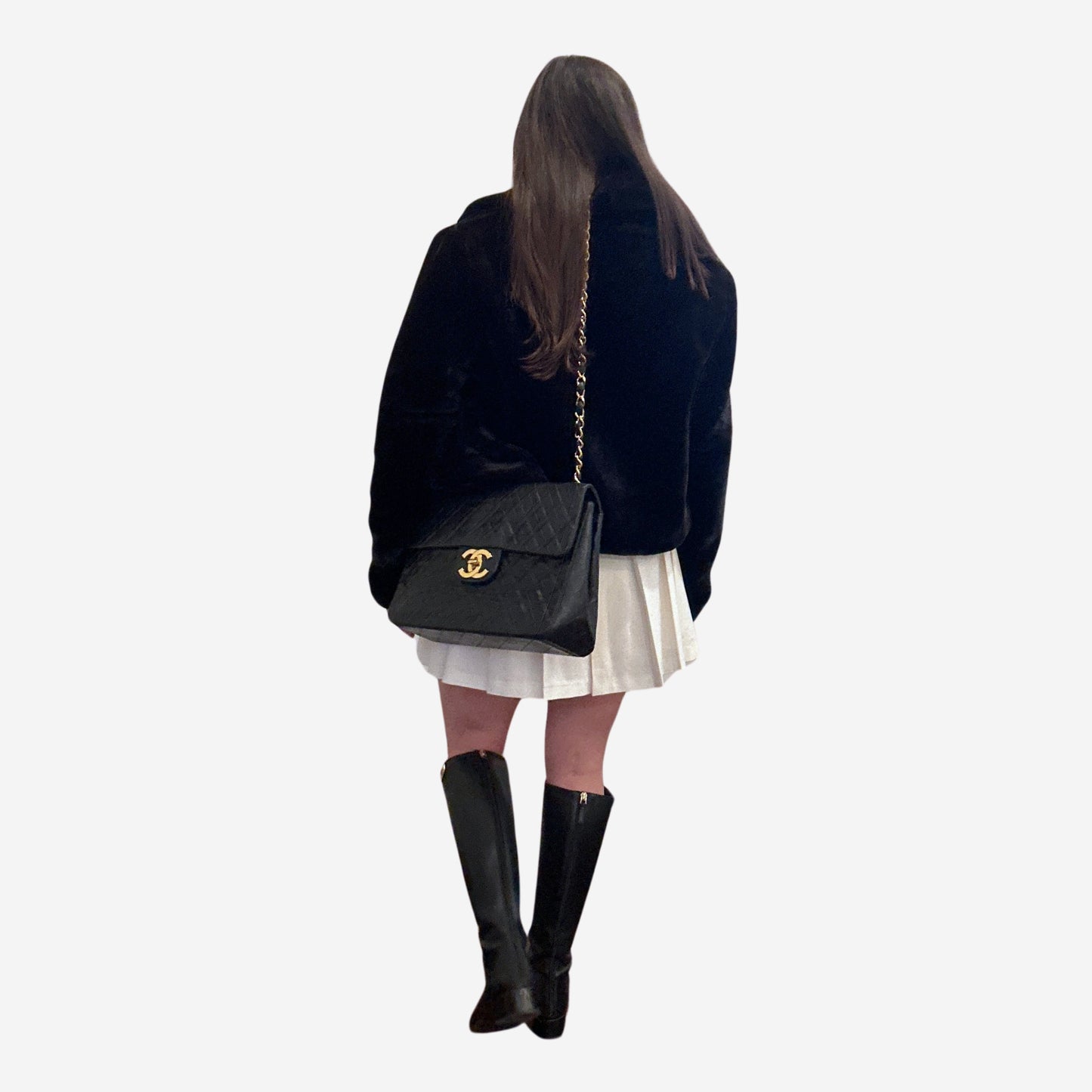 Chanel Black Lambskin Maxi Flap