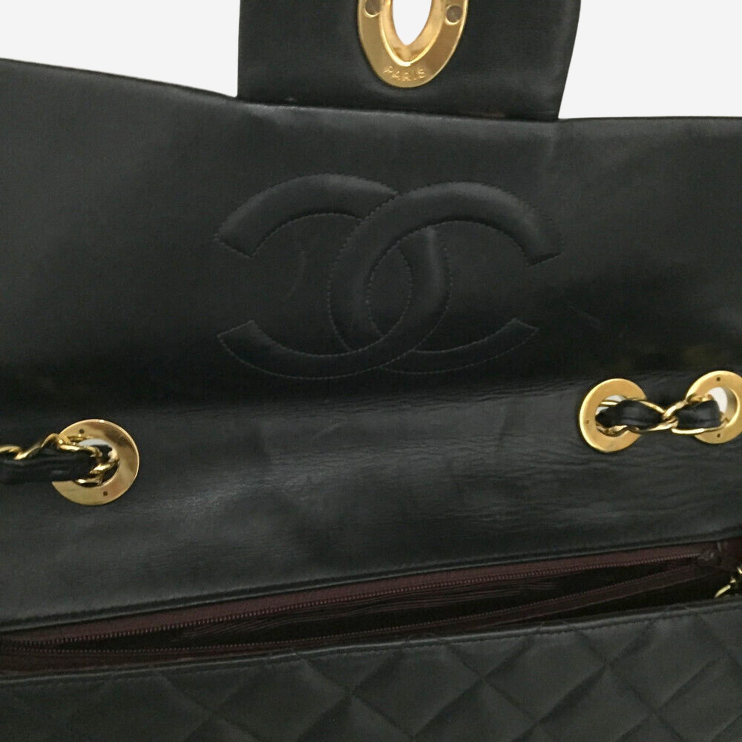 Chanel Black Lambskin Maxi Flap