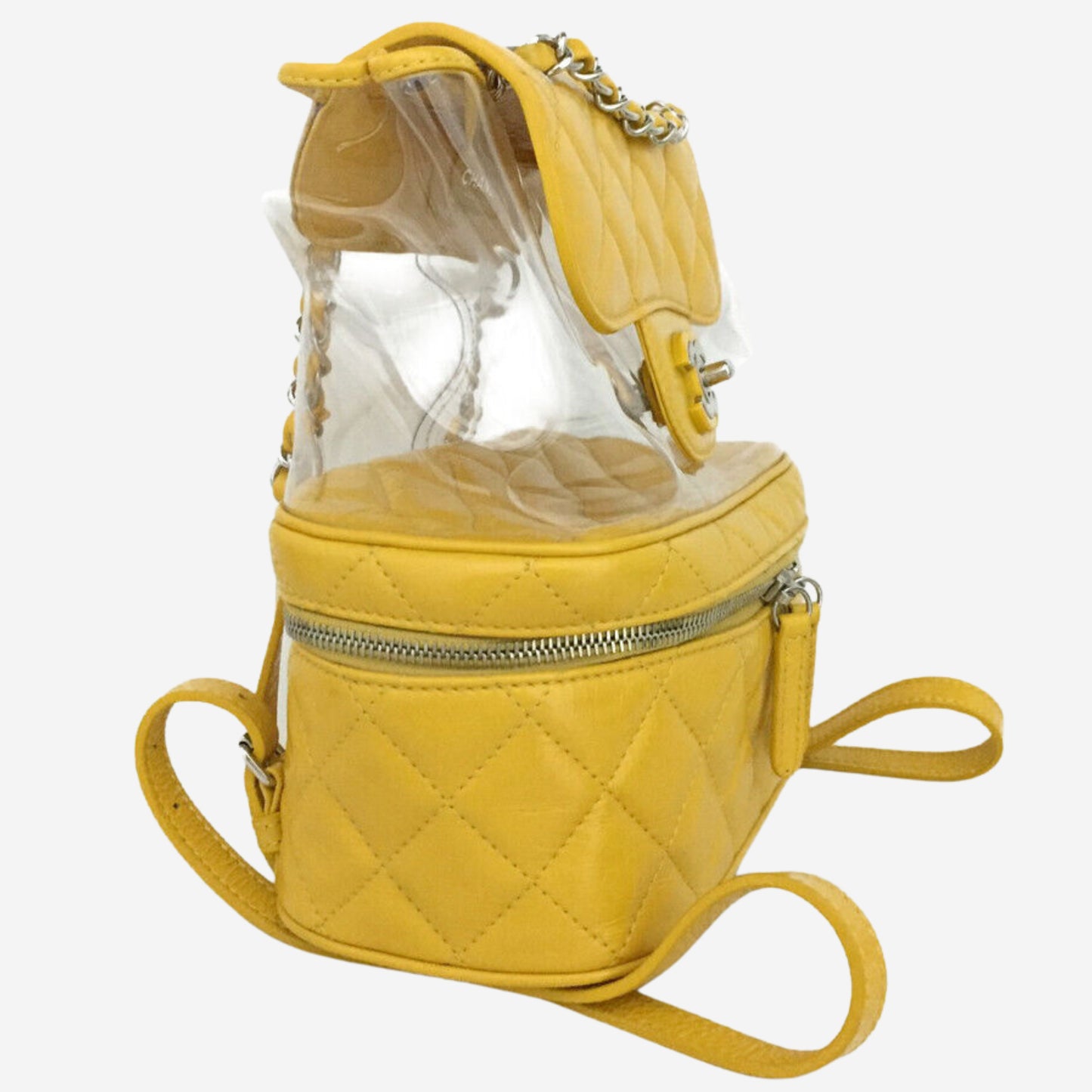 Chanel Yellow Leather and PVC Mini Backpack