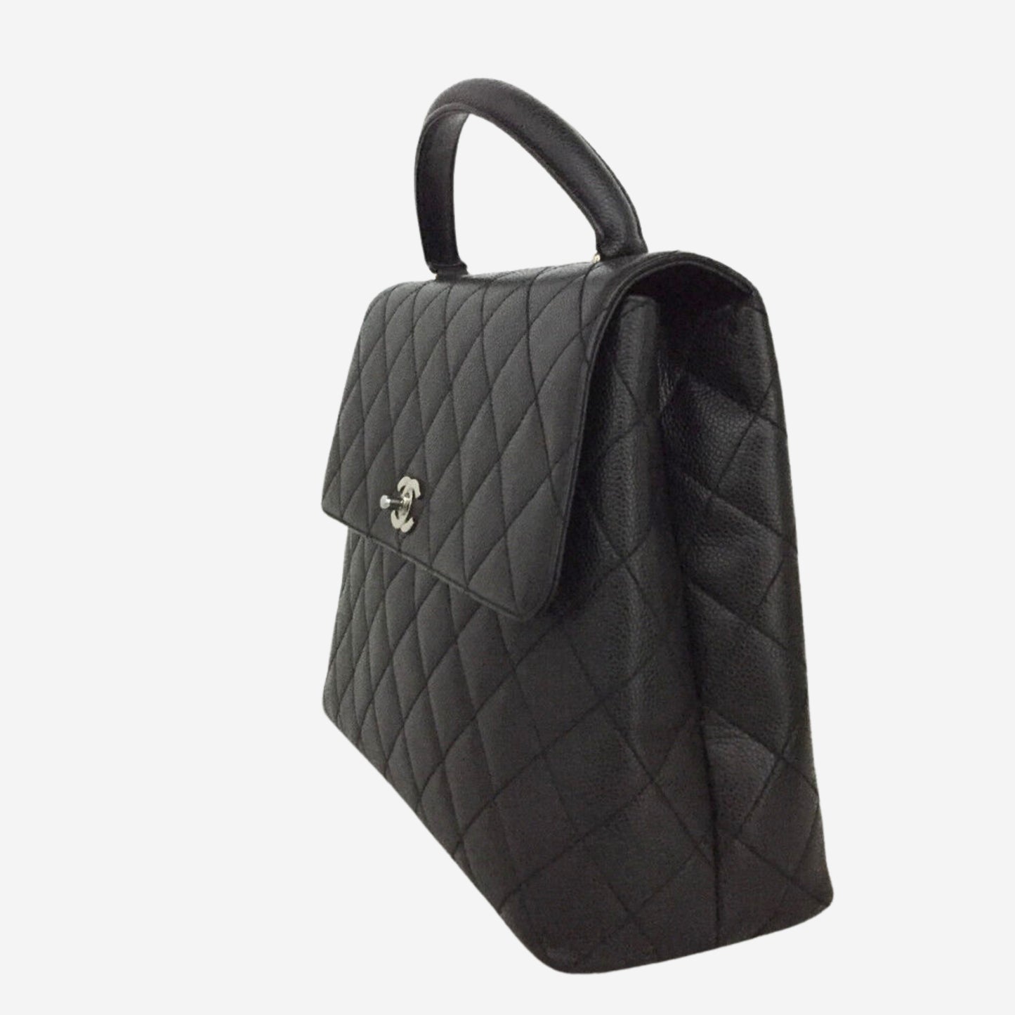 Chanel Black Caviar Kelly with Silver Hardware
