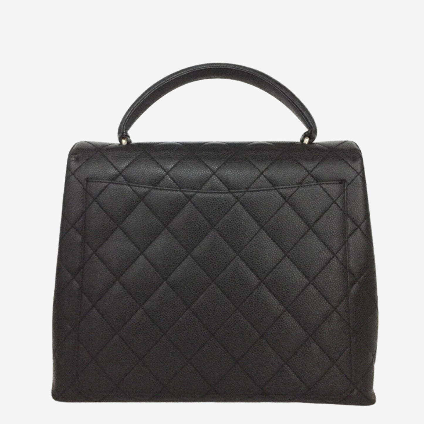 Chanel Black Caviar Kelly with Silver Hardware