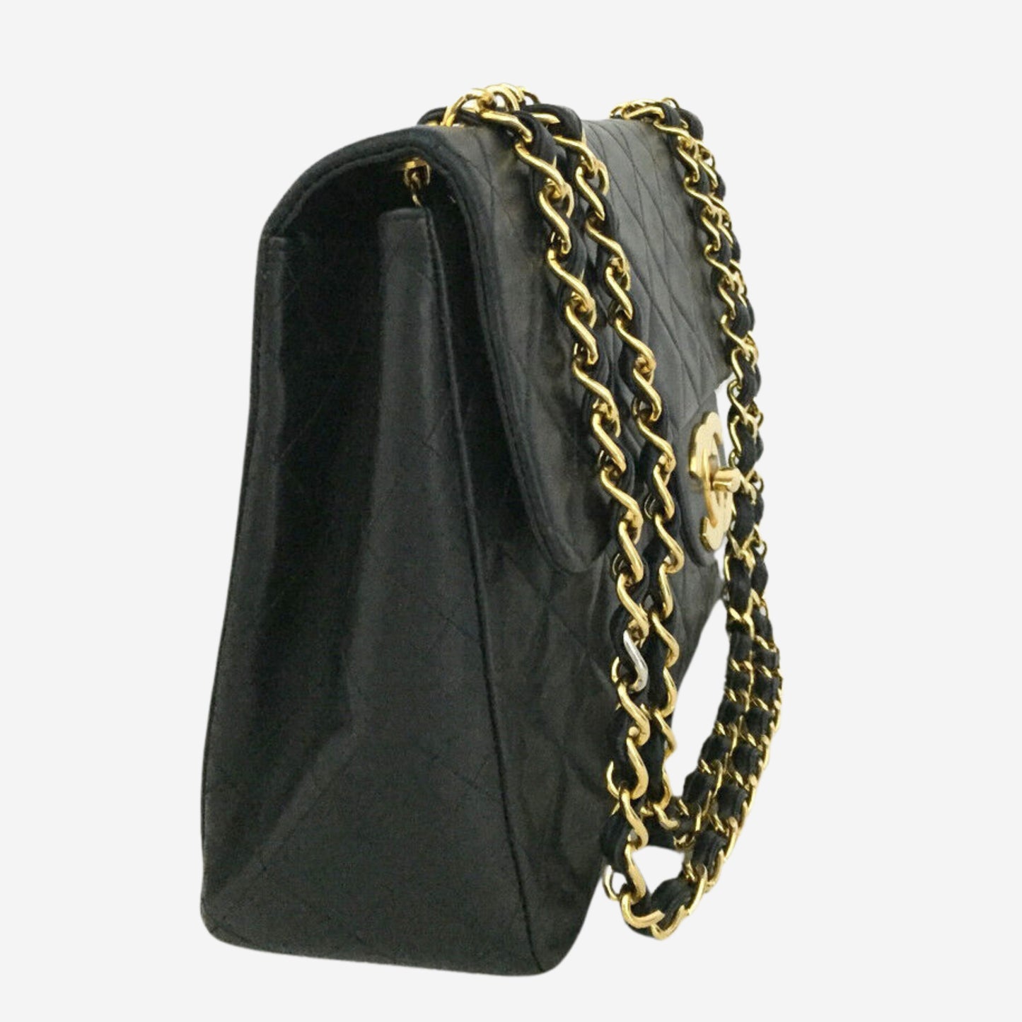 Chanel Black Lambskin Maxi Flap