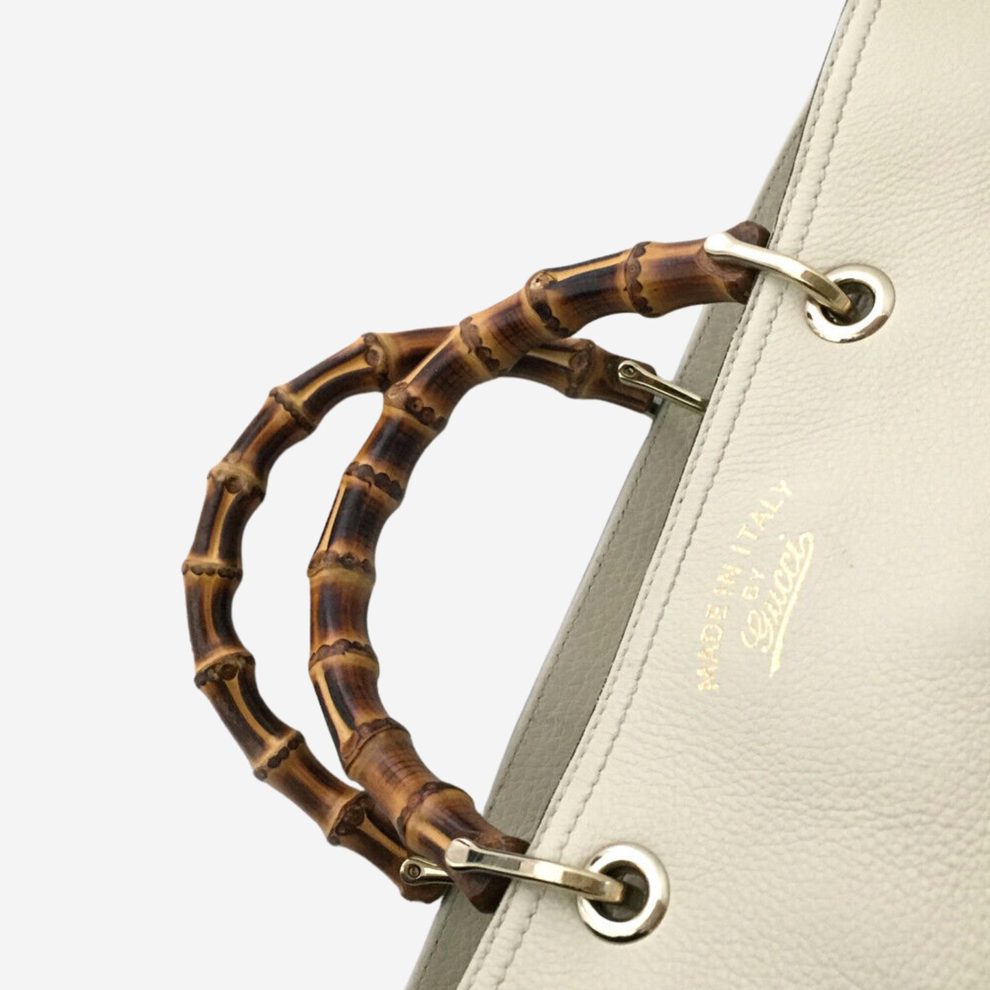 Gucci Ivory Bamboo Shopper