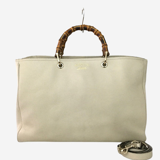Gucci Ivory Bamboo Shopper