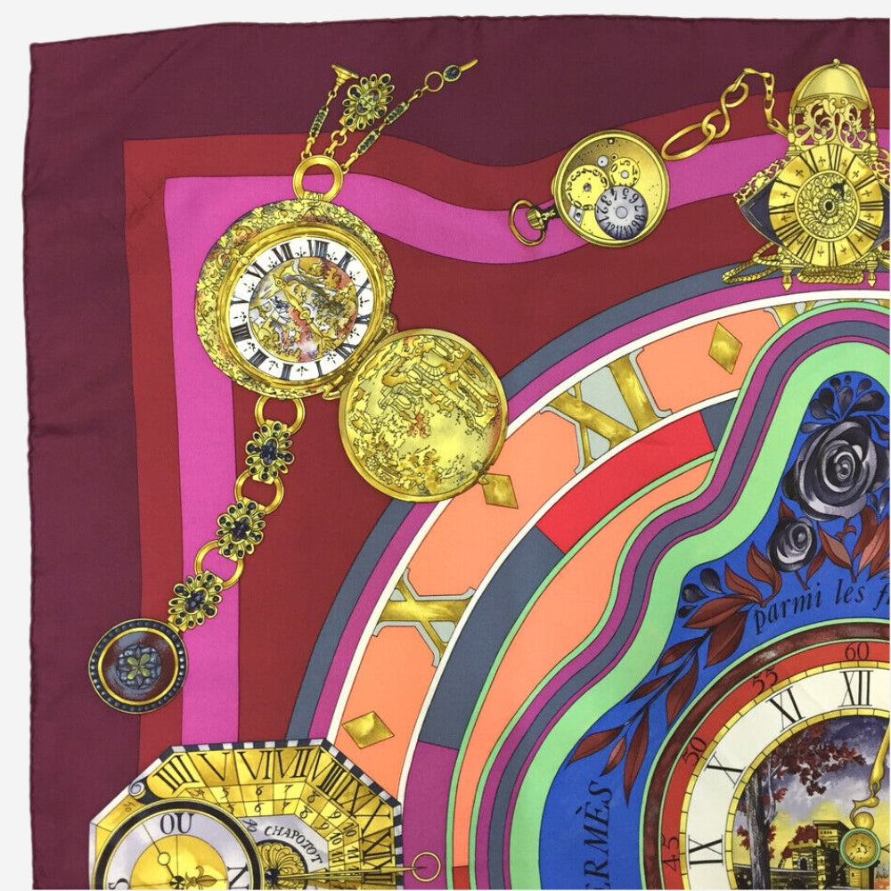 Hermes La Ronde des Heures Silk Scarf, Carre 90