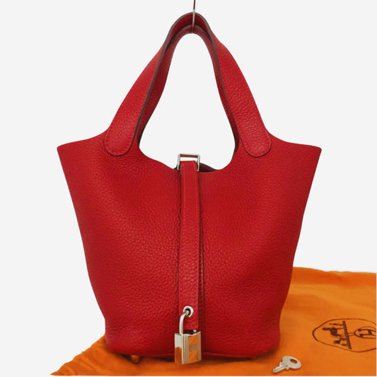 Hermes Red Picotin Lock 18