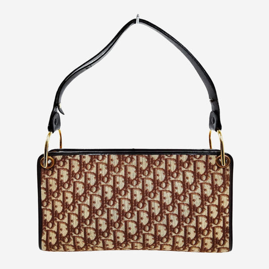 Christian Dior Brown Monogram Trotter Shoulder Bag