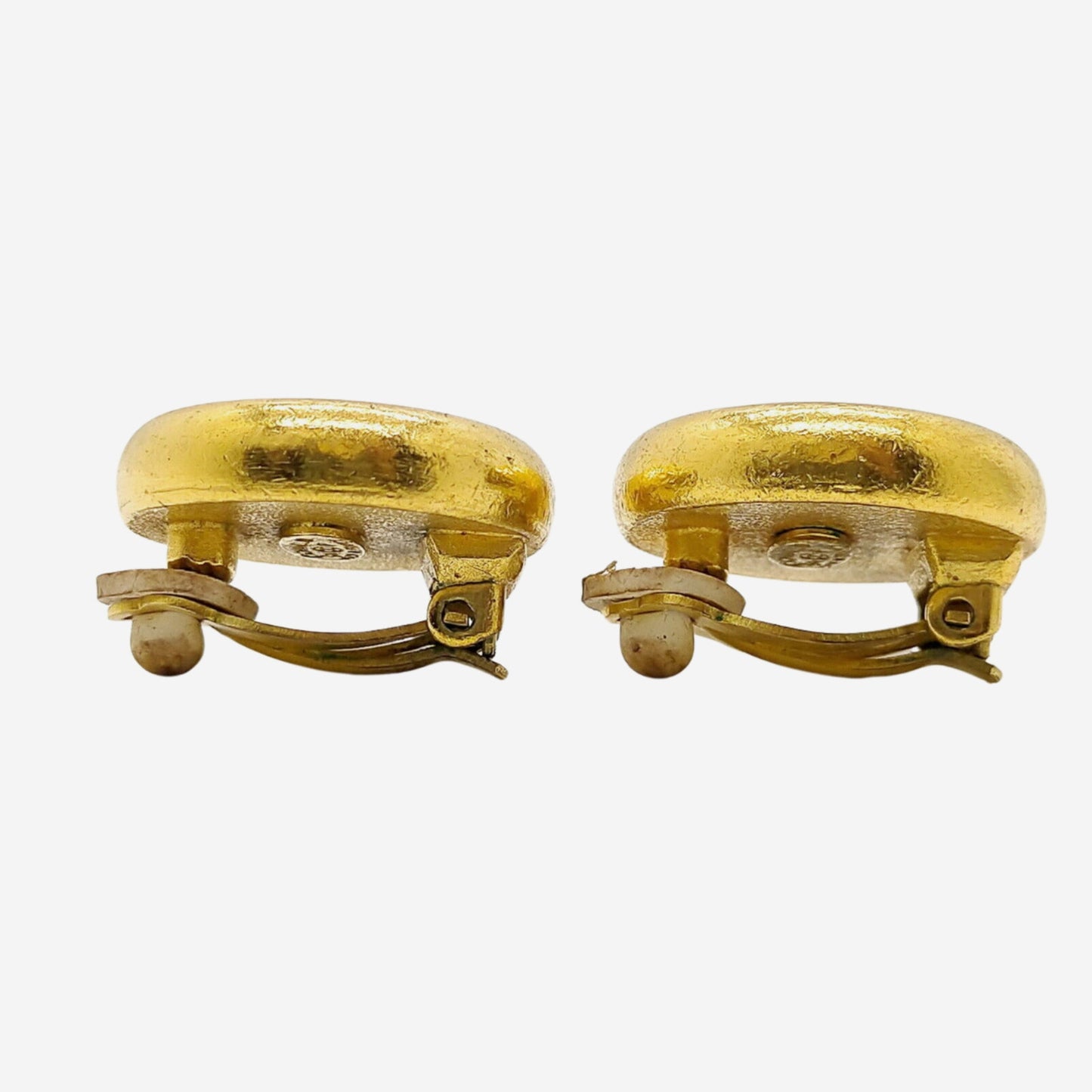 Chanel 24k Gold-Plated Faux Pearl Clip-on Earrings