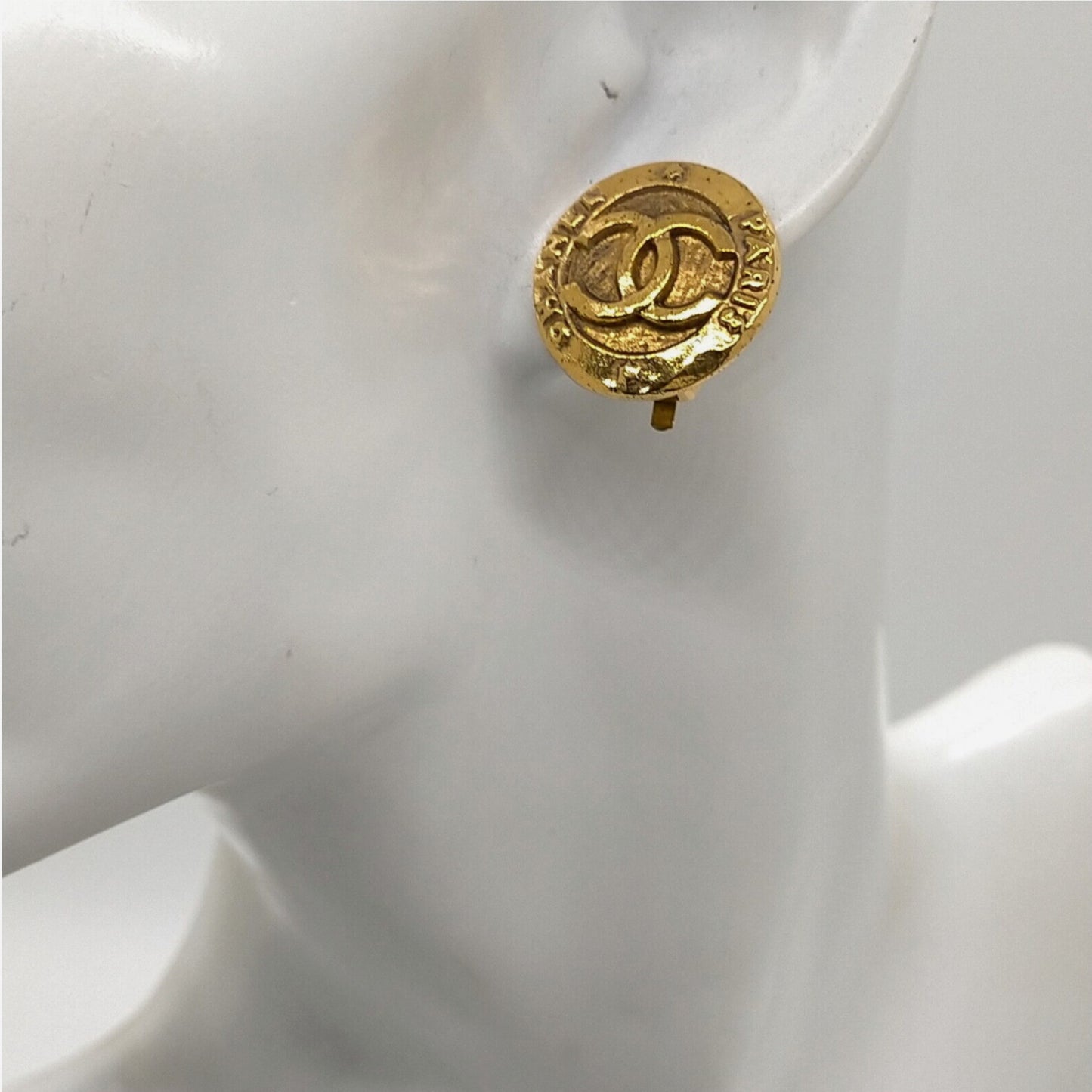 Chanel 24k Gold-Plated Clip-on Earrings