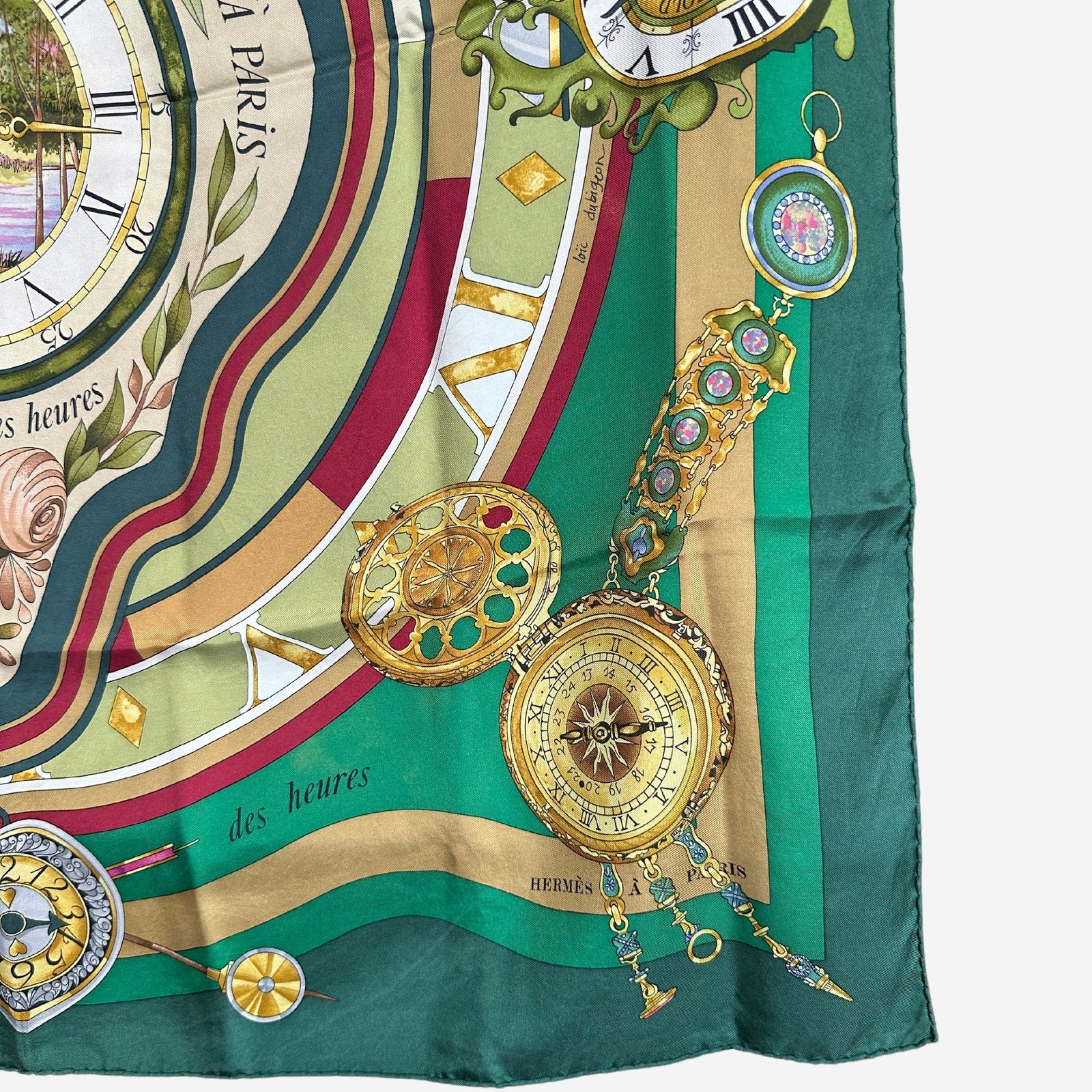 Hermes La Ronde des Heures/ Parmi les Fleurs Silk Scarf