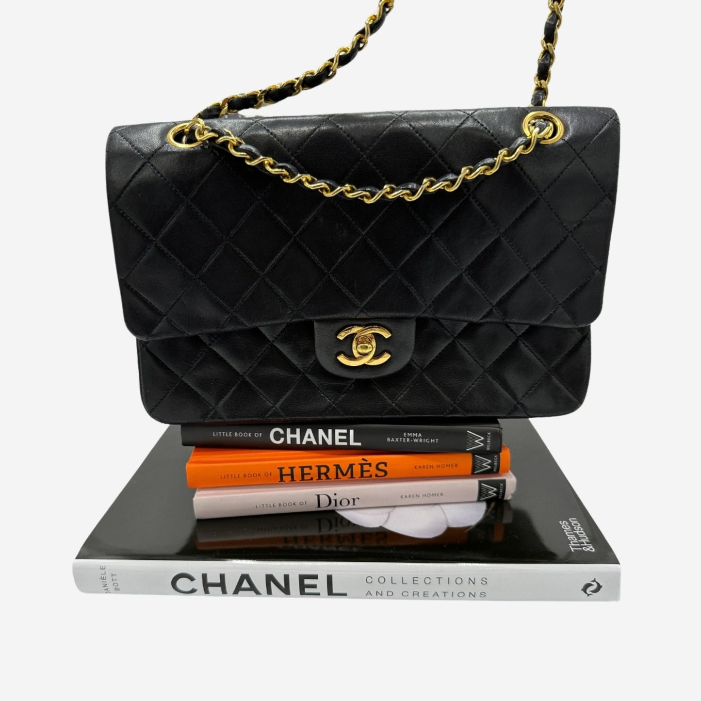 Chanel Black Medium Lambskin Classic Double Flap