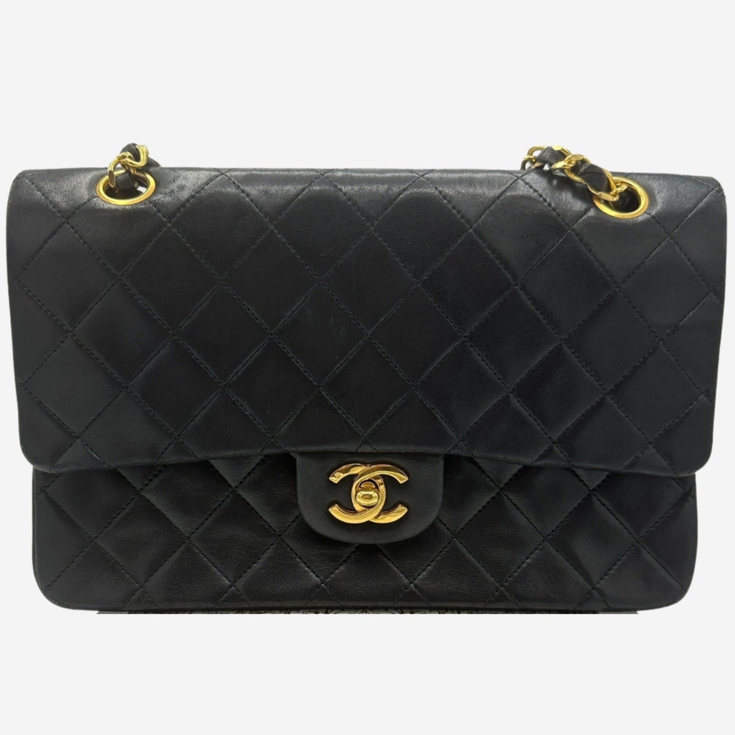 Chanel Black Medium Lambskin Classic Double Flap
