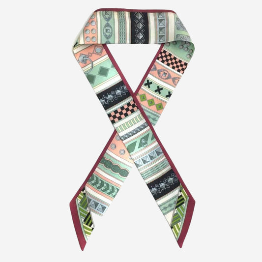 Hermes Colliers de Chiens Multicolor Silk Twilly
